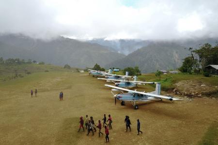 Planes from Yajasi and SDA air service were used.